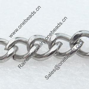 Iron Jewelry Chains, Lead-free Link's size:9x7mm, thickness:1.5mm, Sold by Group