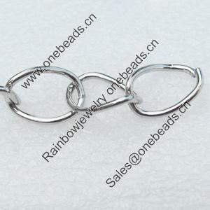 Iron Jewelry Chains, Lead-free Link's size:15.6x6.8mm, thickness:1.5mm, Sold by Group