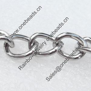 Iron Jewelry Chains, Lead-free Link's size:11.9x9.2mm, thickness:2mm, Sold by Group