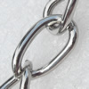 Iron Jewelry Chains, Lead-free Link's size:15.4x9.1mm, thickness:1.5mm, Sold by Group