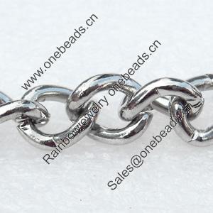 Iron Jewelry Chains, Lead-free Link's size:10.5x8.7mm, thickness:2mm, Sold by Group