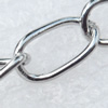 Iron Jewelry Chains, Lead-free Link's size:10.2x6mm, thickness:0.5mm, Sold by Group
