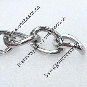 Iron Jewelry Chains, Lead-free Link's size:19.8x13.5mm, thickness:3mm, Sold by Group