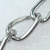 Iron Jewelry Chains, Lead-free Link's size:11.4x6.2mm, thickness:1.5mm, Sold by Group