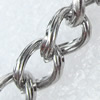 Iron Jewelry Chains, Lead-free Link's size:7.3x5.4mm, thickness:1.5mm, Sold by Group