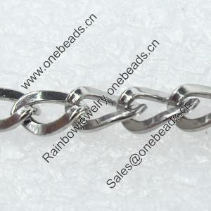 Iron Jewelry Chains, Lead-free Link's size:5.8x4mm, thickness:1.5mm, Sold by Group