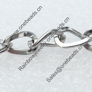 Iron Jewelry Chains, Lead-free Link's size:9.5x5.7mm, thickness:2mm, Sold by Group