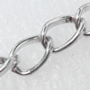 Iron Jewelry Chains, Lead-free Link's size:11x5.1mm, thickness:2mm, Sold by Group