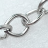 Iron Jewelry Chains, Lead-free Link's size:7x9mm, thickness:1mm, Sold by Group