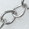 Iron Jewelry Chains, Lead-free Link's size:12x9mm, thickness:2mm, Sold by Group