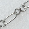 Iron Jewelry Chains, Lead-free Link's size:4x7mm,6x3mm, thickness:0.5mm,0.3mm, Sold by Group