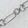 Iron Jewelry Chains, Lead-free Link's size:4x7mm,6x3mm, thickness:0.5mm,0.3mm, Sold by Group