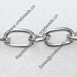 Iron Jewelry Chains, Lead-free Link's size:8x13.5mm,8x10mm, thickness:2mm, Sold by Group