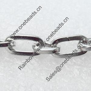 Iron Jewelry Chains, Lead-free Link's size:12x6mm,8x6mm, thickness:1.5mm, Sold by Group
