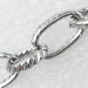 Iron Jewelry Chains, Lead-free Link's size:13.5x8mm,7x10mm, thickness:2mm, Sold by Group
