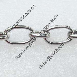 Iron Jewelry Chains, Lead-free Link's size:13x8mm,7x8.5mm, thickness:2mm, Sold by Group