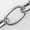 Iron Jewelry Chains, Lead-free Link's size:13x8mm,7x8.5mm, thickness:2mm, Sold by Group