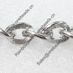 Iron Jewelry Chains, Lead-free Link's size:8x10mm, thickness:2mm, Sold by Group