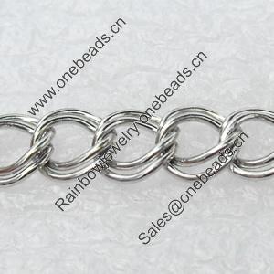 Iron Jewelry Chains, Lead-free Link's size:5x5mm, thickness:1mm, Sold by Group