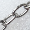 Iron Jewelry Chains, Lead-free Link's size:7.4x4.3mm, thickness:1mm, Sold by Group