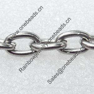 Iron Jewelry Chains, Lead-free Link's size:10x6.7mm, thickness:2mm, Sold by Group