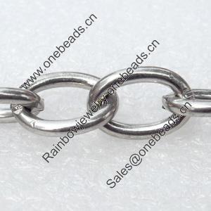 Iron Jewelry Chains, Lead-free Link's size:14.6x10.2mm, thickness:2mm, Sold by Group