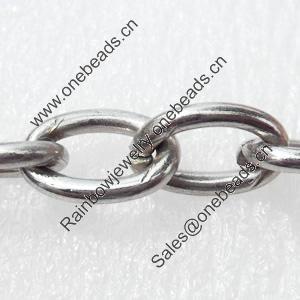 Iron Jewelry Chains, Lead-free Link's size:14.9x9.8mm, thickness:2mm, Sold by Group
