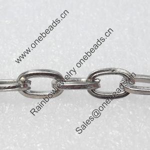 Iron Jewelry Chains, Lead-free Link's size:8.1x5.3mm, thickness:1mm, Sold by Group