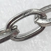 Iron Jewelry Chains, Lead-free Link's size:8.1x5.3mm, thickness:1mm, Sold by Group