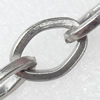 Iron Jewelry Chains, Lead-free Link's size:11.9x8.5mm, thickness:1.2mm, Sold by Group