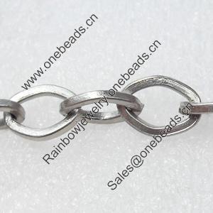 Iron Jewelry Chains, Lead-free Link's size:11.9x8.5mm, thickness:1.2mm, Sold by Group