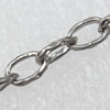 Iron Jewelry Chains, Lead-free Link's size:4.9x3.2mm, thickness:1mm, Sold by Group