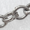 Iron Jewelry Chains, Lead-free Link's size:5.3x4.4mm, thickness:1mm, Sold by Group