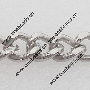 Iron Jewelry Chains, Lead-free Link's size:9.3x7.2mm, thickness:1.5mm, Sold by Group 