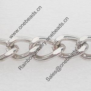 Iron Jewelry Chains, Lead-free Link's size:14.2x10.1mm, thickness:2.1mm, Sold by Group 