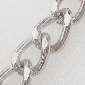 Iron Jewelry Chains, Lead-free Link's size:14.2x10.1mm, thickness:2.1mm, Sold by Group 