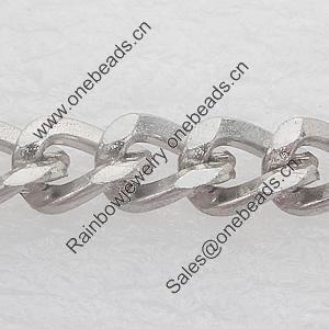 Iron Jewelry Chains, Lead-free Link's size:9.1x7.0mm, thickness:1.8mm, Sold by Group 