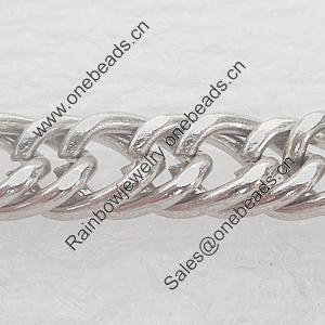 Iron Jewelry Chains, Lead-free Link's size:6.9x4.7mm, thickness:0.5mm, Sold by Group 