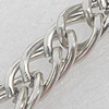Iron Jewelry Chains, Lead-free Link's size:9.2x6.6mm, thickness:1mm, Sold by Group 