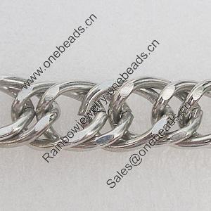 Iron Jewelry Chains, Lead-free Link's size:15.2x11mm, thickness:1.8mm, Sold by Group 