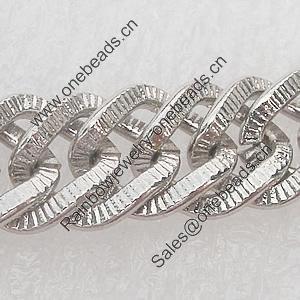 Iron Jewelry Chains, Lead-free Link's size:11.3x9.7mm, thickness:1.5mm, Sold by Group 
