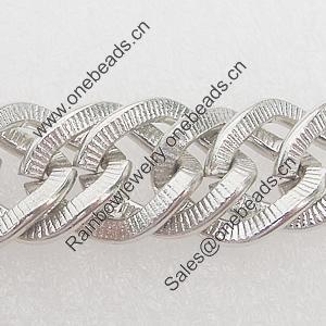 Iron Jewelry Chains, Lead-free Link's size:14.1x8.8mm, thickness:2mm, Sold by Group 