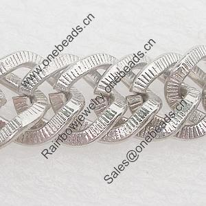 Iron Jewelry Chains, Lead-free Link's size:14.4x12.3mm, thickness:2mm, Sold by Group 