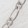 Iron Jewelry Chains, Lead-free Link's size:6x2.5mm, thickness:0.2mm, Sold by Group 
