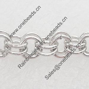 Iron Jewelry Chains, Lead-free Link's size:5.5mm, thickness:0.5mm, Sold by Group 