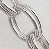 Iron Jewelry Chains, Lead-free Link's size:4.5x6.8mm, thickness:0.5mm, Sold by Group 