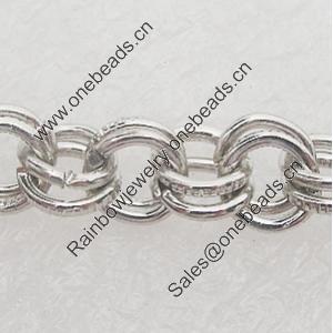 Iron Jewelry Chains, Lead-free Link's size:6mm, thickness:0.8mm, Sold by Group 