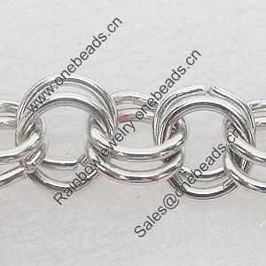 Iron Jewelry Chains, Lead-free Link's size:9x9.5mm, thickness:1mm, Sold by Group 