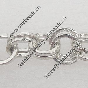 Iron Jewelry Chains, Lead-free Link's size:8mm, thickness:1mm, Sold by Group 