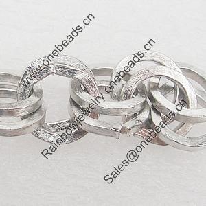 Iron Jewelry Chains, Lead-free Link's size:9.5mm, thickness:1mm, Sold by Group 